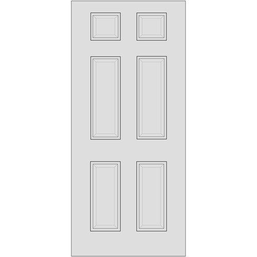 6Panel Oak Interior Door. Prefinished in Engish Chestnut.